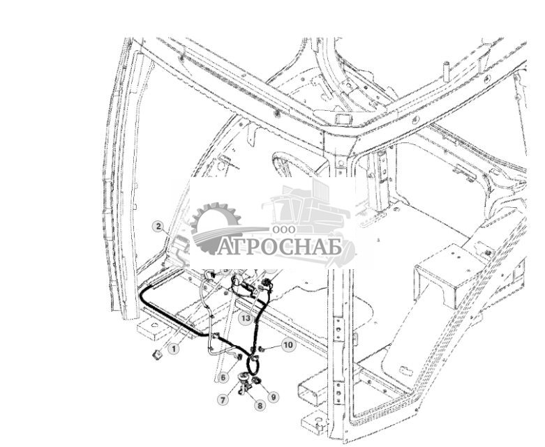 Жгут проводов кабины, переднее управление, PST - ST75623 423.jpg